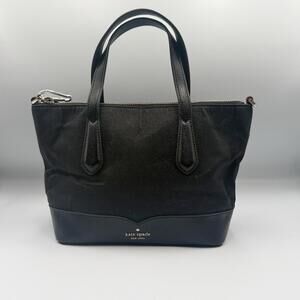 Kate Spade New York Lola Glitter Small Satchel Black Purse Bag